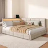 Letto imbottito INONEFT 140x200 cm con LED e USB, divano Anteprima dell’immagine prodotto 2