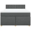 vidaXL Boxspringbett mit Matratze Dunkelgrau 160x200 cm Produktbild-Vorschau 6