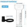 2er Set Regenmesser Glas 35 mm, Niederschlagsmesser Garten Produktbild-Vorschau 2
