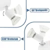 ZMH LED stropné svietidlo 4 plamene biele stropné svietidlo Náhľad obrázku produktu 4