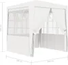 vidaXL Profi-Partyzelt mit Seitenwänden 2×2m Weiß 90 g/m² Produktbild-Vorschau 16