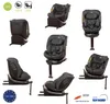 Collage of a black car seat shown from multiple angles. Náhled obrázku produktu