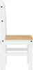 Side view of a white and wood chair. Produktbild-Vorschau