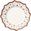 A single plate with a decorative border and a pattern of toys and festive elements. Náhled obrázku produktu