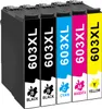 A set of five ink cartridges for a printer, arranged side-by-side. Produktbild-Vorschau