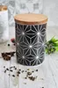 Vorratsdose 800ml mit Holzdeckel Gummidichtung Porzellan Produktbild-Vorschau 6