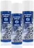 Three cans of snow spray are displayed against a white background, with a winter forest scene on the cans. Produktbild-Vorschau
