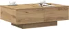 A coffee table with two drawers is shown against a white background. Voir les images du produit