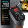 Close-up of a modern electric kettle's control panel and a cup of tea. Produktbild-Vorschau