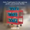 AREBOS Servante d'atelier rouge | 3 compartiments | jusqu'à Voir les images du produit 6