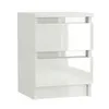 Nachttisch Beistelltisch ComfortCove Weiß Hochglanz 30 cm Produktbild-Vorschau 1