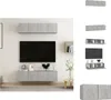 vidaXL TV-Schränke 4 Stk. Betongrau 60x30x30 cm Produktbild-Vorschau 1