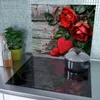 Spritzschutz Herdabdeckplatte Schneidebrett aus Glas Rote Produktbild-Vorschau 3