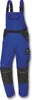 A pair of blue and black work overalls shown from the front. Produktbild-Vorschau