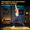A woman is performing a workout with resistance bands in a gym setting. Produktbild-Vorschau