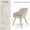 tectake® Jídelní židle Marilyn čalouněná, sametový vzhled Náhled obrázku produktu 5