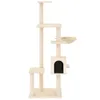 vidaXL Arbre à chat avec colonnes à griffer en sisal Crème Voir les images du produit 3
