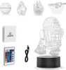 A collage of Star Wars themed 3D LED lamps and accessories. Produktbild-Vorschau