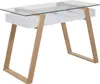 SalesFever Schreibtisch 110 x 55 cm| Glasplatte | Produktbild-Vorschau 1
