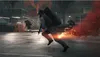 Several people in tactical gear running down a street, with smoke and sparks. Podgląd zdjęcia produktu