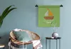 MuchoWow® Wandteppich Wandbehang Boot - Sommer - Grün 60x60 Produktbild-Vorschau 4