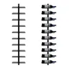 Two wall-mounted wine racks, one empty and one filled with wine bottles. Produktbild-Vorschau