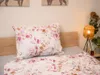Pościel z mikrofibry FLORANY biała 70x90 + 140x200 Podgląd zdjęcia produktu 6