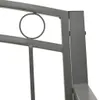 vidaXL Gartenbank Grau 120 cm Stahl Produktbild-Vorschau 4