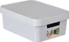 A light gray storage box with a lid, shown from a three-quarter angle. Podgląd zdjęcia produktu