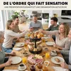 eluno : étagère à fruits ronde à deux niveaux / corbeille à Voir les images du produit 5
