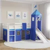 Lit superposes enfants Jouez lit Pin massif toboggan tour Voir les images du produit 2