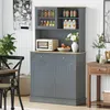 COSTWAY Armadio da cucina, per cestino da 45 L, mobile Anteprima dell’immagine prodotto 7