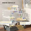 Pawhut Hamsterkäfig 4 Etagen Nagerkäfig  Kleintierkäfig mit Produktbild-Vorschau 8