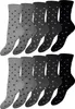 OCERA 10 Paar Damen Socken mit einfarbigem Punkte-Muster - Produktbild-Vorschau 1