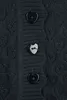Voodoo Vixen Cardigan Damen Heart Pattern Scallop Edge Produktbild-Vorschau 3