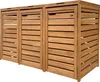 AXI Lex Cache Poubelle en Bois Marron - Abri poubelle pour Voir les images du produit 3