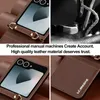 Handyhülle für Samsung Galaxy Z Flip 7, Leder Crossbody Produktbild-Vorschau 4