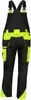 A pair of black and yellow work overalls shown from the back. Produktbild-Vorschau