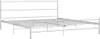A white metal bed frame is shown against a white background. Náhled obrázku produktu