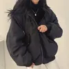ASKSA Damen Winterjacke Baggy Doppelseitige Parka mit Produktbild-Vorschau 2