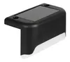A single solar-powered LED step light with a black casing and a white light-emitting bottom. Produktbild-Vorschau