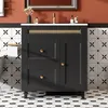 Lavabo da bagno indipendente nero 76x46x86,5 cm con Anteprima dell’immagine prodotto 4