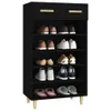 vidaXL Szafka na buty czarna 60x35x105 cm materiał Podgląd zdjęcia produktu 3