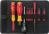 A set of screwdrivers and bits laid out in a black fabric organizer. Náhľad obrázku produktu