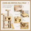 PawHut Katzenbaum im modernen Design mit Kratzstämmen, Produktbild-Vorschau 3