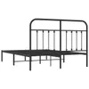 vidaXL Bettgestell mit Kopfteil Metall Schwarz 140x200 cm - Produktbild-Vorschau 13