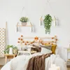 2er Set Makramee Wandregal Holz Hängeregal Wandregal Boho Produktbild-Vorschau 6