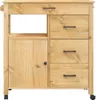 Carrello da cucina MONZA 84x40x90 cm in legno di pino Anteprima dell’immagine prodotto 5