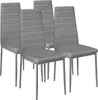 Four gray dining chairs are arranged in a group against a white background. Náhled obrázku produktu