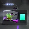 Qcwwy Stolní akvárium se světelnými hodinami, multifunkční Náhled obrázku produktu 5